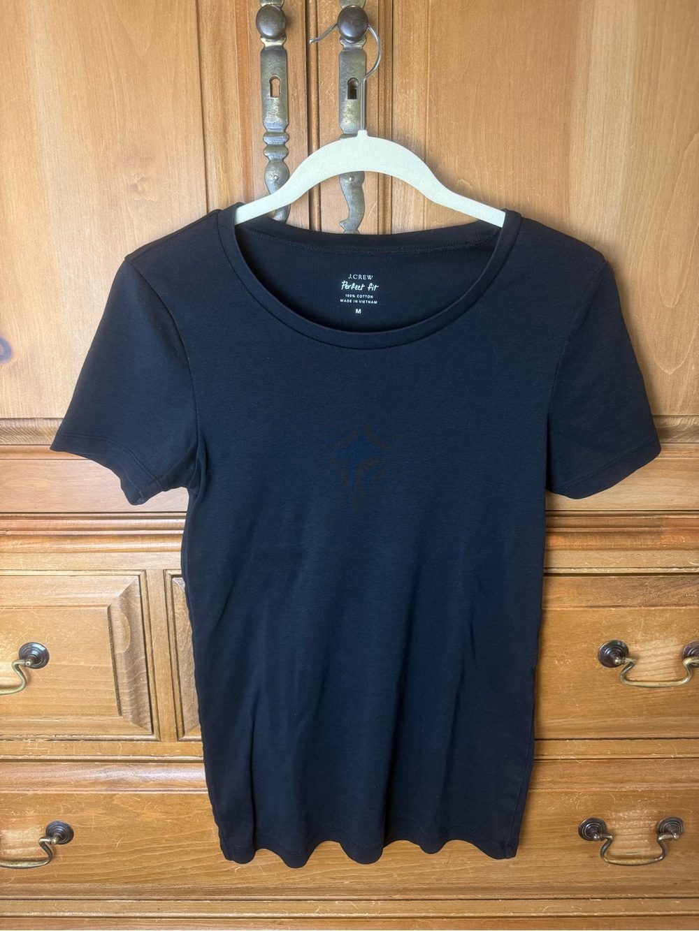 J. Crew Perfect Fit Black Crewneck Short Sleeve Tee